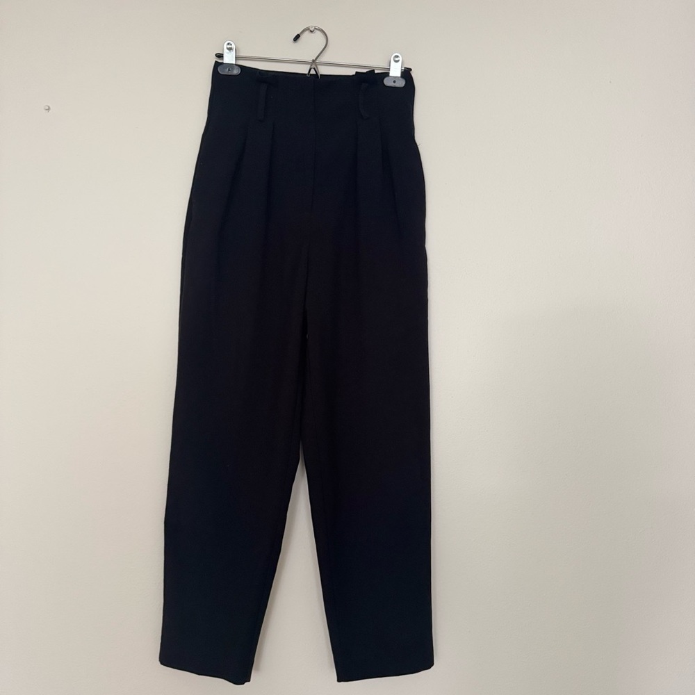 Zara Women's Black Straight Leg Trouser